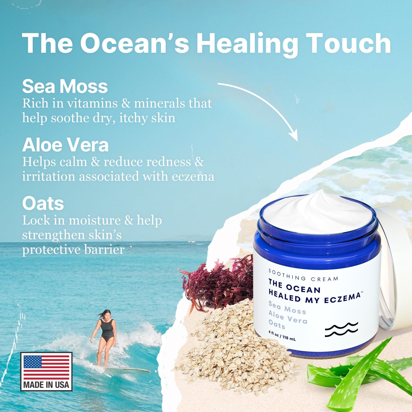 The Ocean Healed My Eczema – Soothing Cream by SeaSkin Naturals™