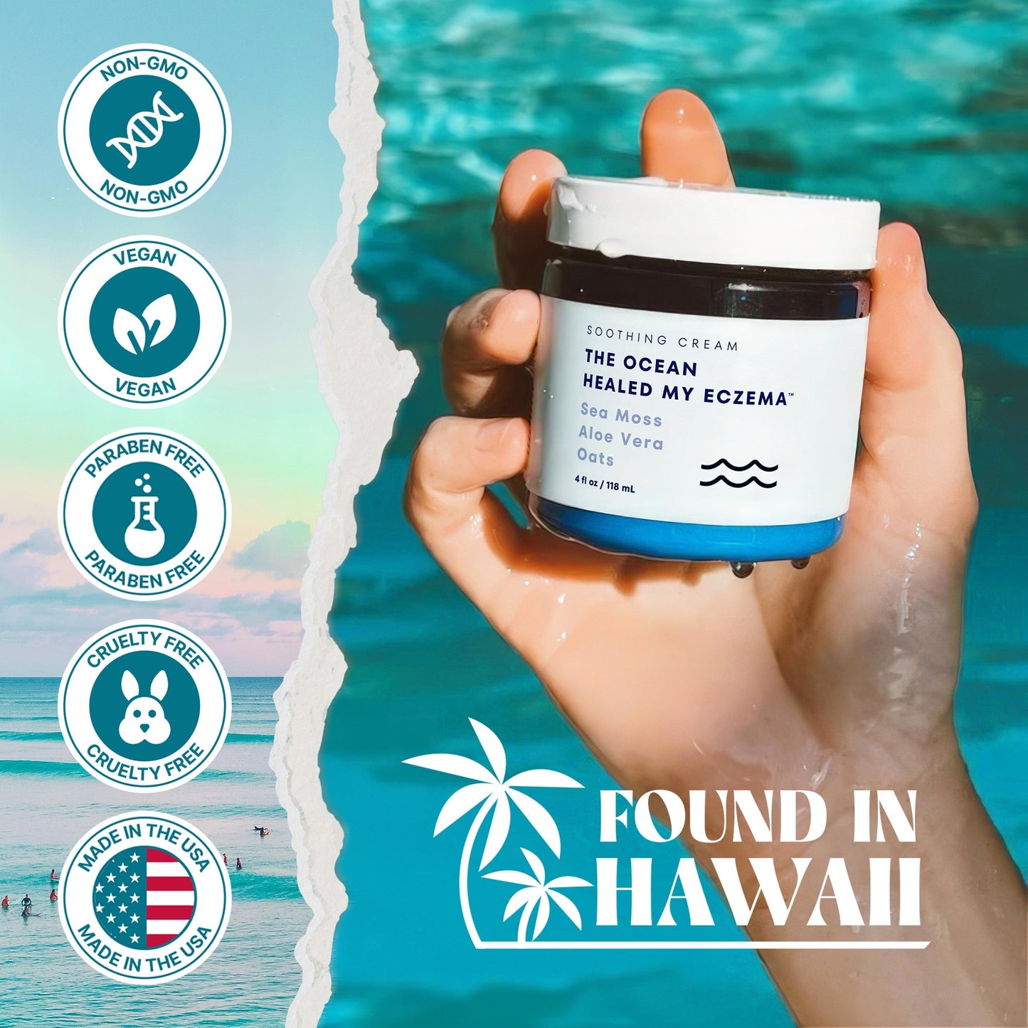 The Ocean Healed My Eczema – Soothing Cream by SeaSkin Naturals™